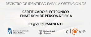 Registro de identidad para obtención del Certificado Electrónico persona física - Clave Permanente