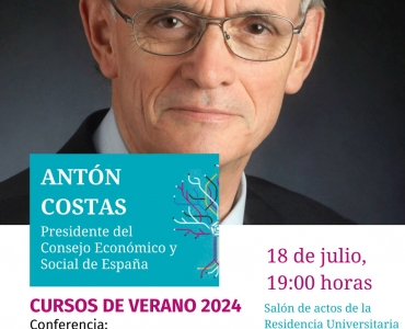 Cartel de la conferencia de Antón Costas 