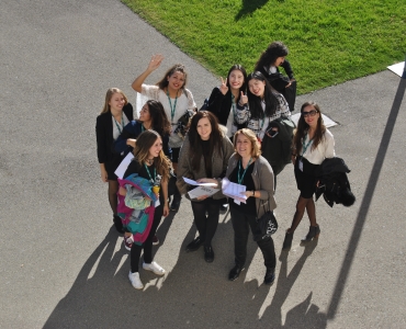 Estudiantes de Turismo en el Campus de Huesca 